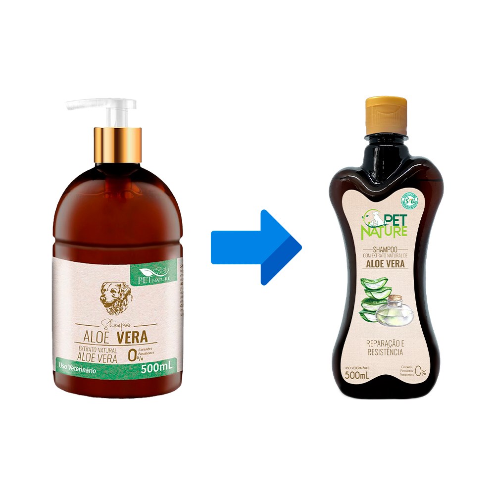 Shampoo PetNature Aloe Vera para Cães e Gatos 