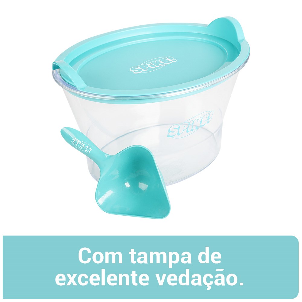 Porta Ração Spike Azul para Cães e Gatos