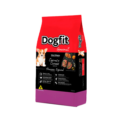 Ração Dogfit Gourmet para Cães Filhotes Sabor Carne e Cereais 15kg