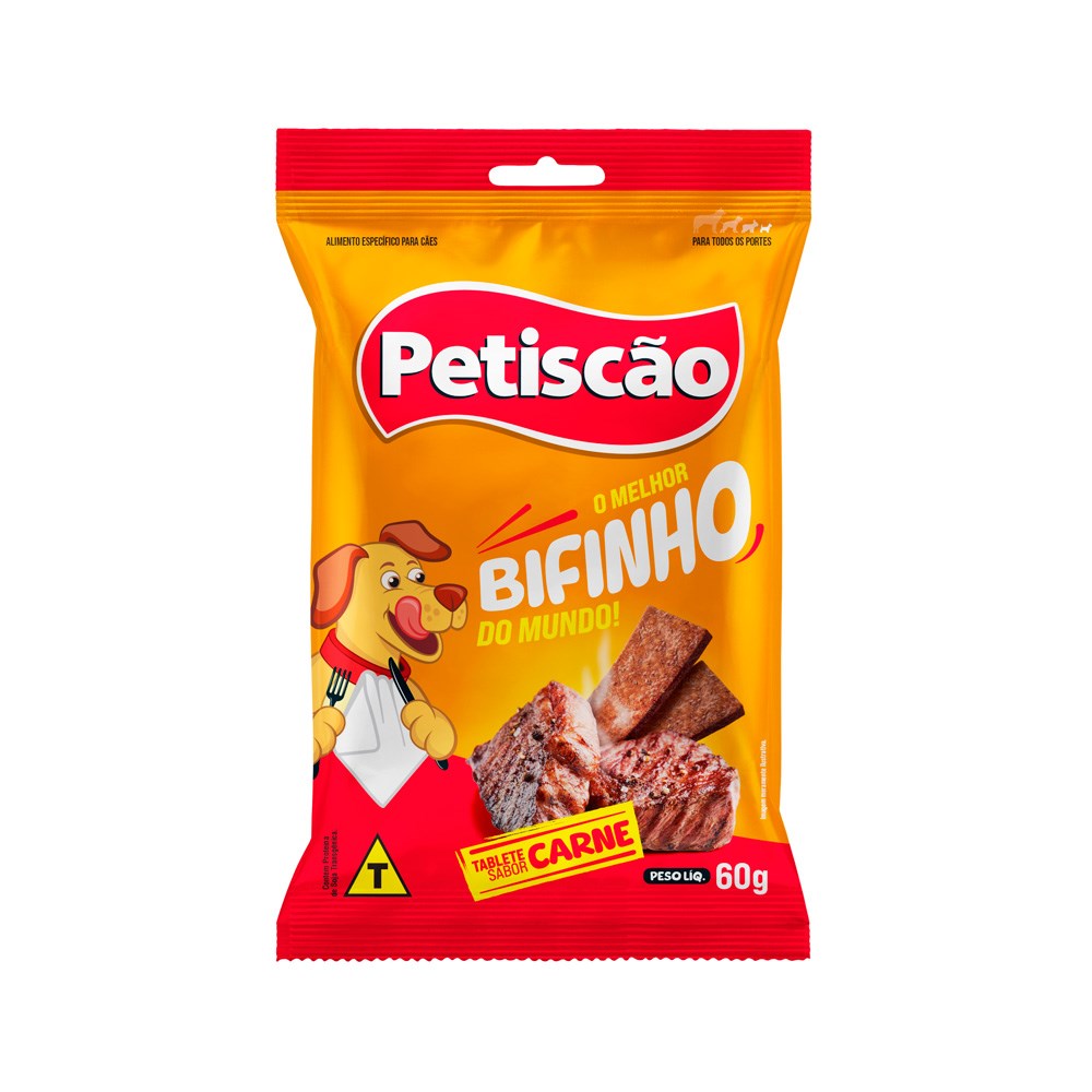 Bifinho Mastigável Petiscão sabor Carne