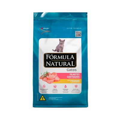 Ração Fórmula Natural para Gatos Filhotes Castrados sabor Frango 7kg