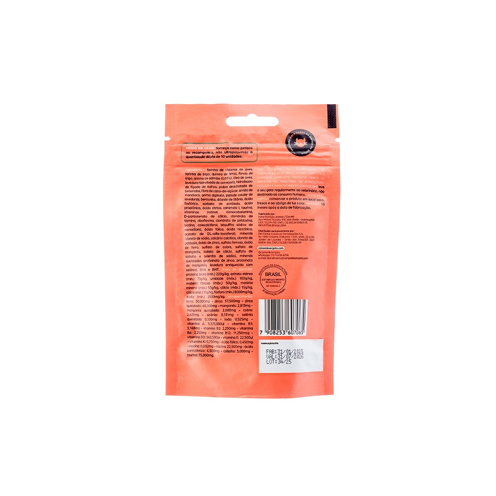 Snack Nugget Cansei de Ser Gato sabor Salmão
