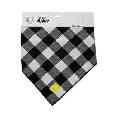 Bandana Urban Puppy Xadrez Preto para Cães G
