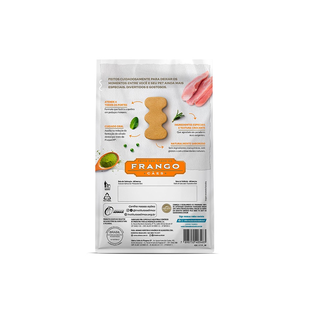Biscoito Fórmula Natural Fresh Meat Cookie para Cães Adultos sabor Frango