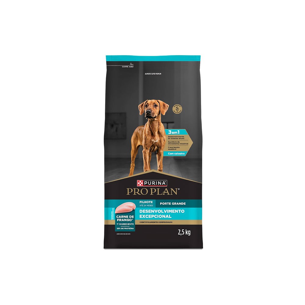 Ração Pro Plan Desenvolvimento Excepcional para Cães Filhotes de Porte Grande sabor Frango
