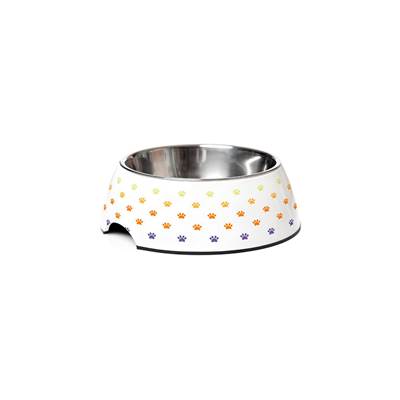 Comedouro Jambo Pet Top Removível Dots Branco para Cães P