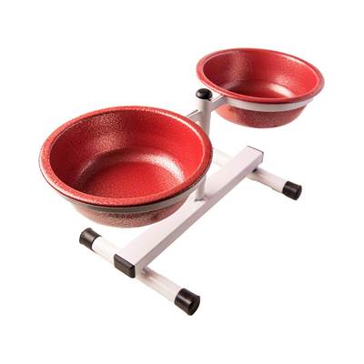 Comedouro Royale Regulável Vermelho para Cães G