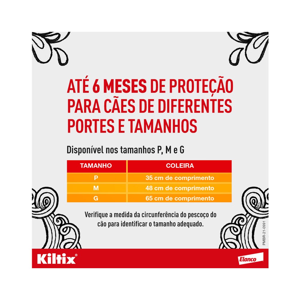 Coleira Antiparasitária Kiltix Média para Cães de 8kg a 19kg