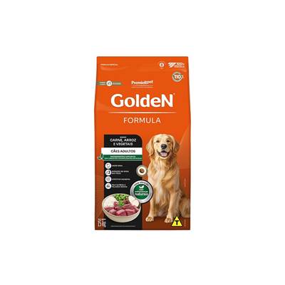 Ração Golden Fórmula para Cães Adultos sabor Carne & Arroz 3kg