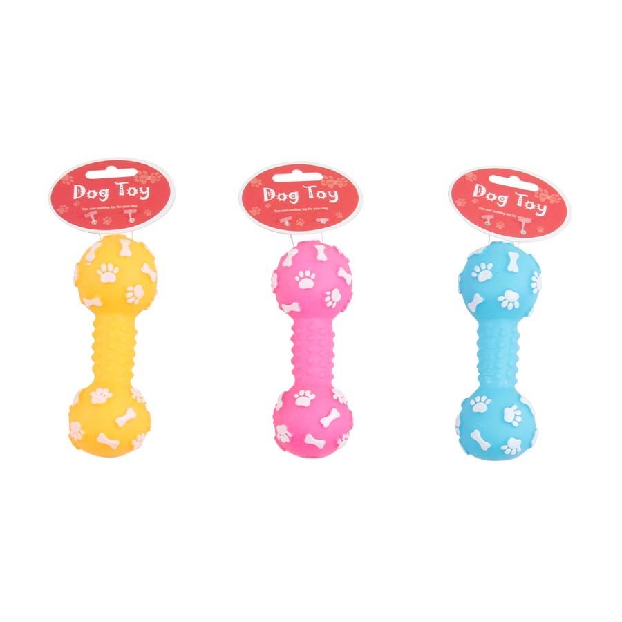 Brinquedo Dog Toy Vinil Osso Haltere 622 para Cães - Cores Sortidas