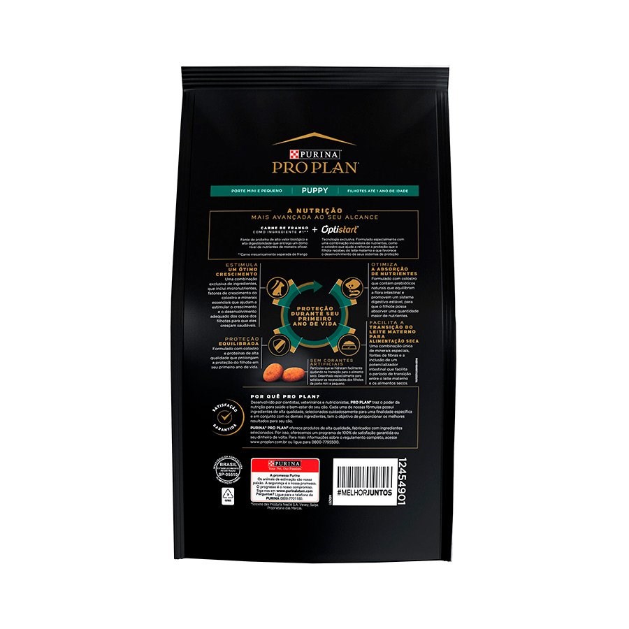 Ração Pro Plan Puppy Optistart Plus para Cães Filhotes de Raças Pequenas sabor Frango & Arroz