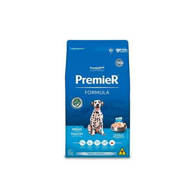 Ração Premier Fórmula para Cães Adultos de Raças Médias Sabor Frango 15kg