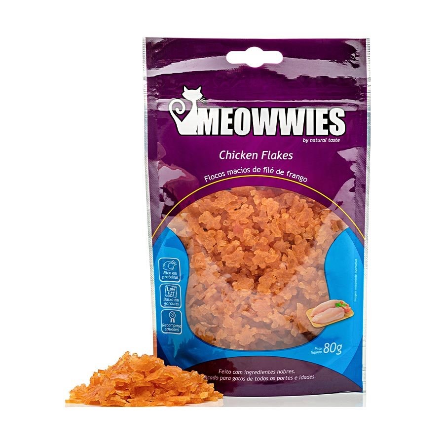 Snack Meowwies Chicken Flake para Gatos
