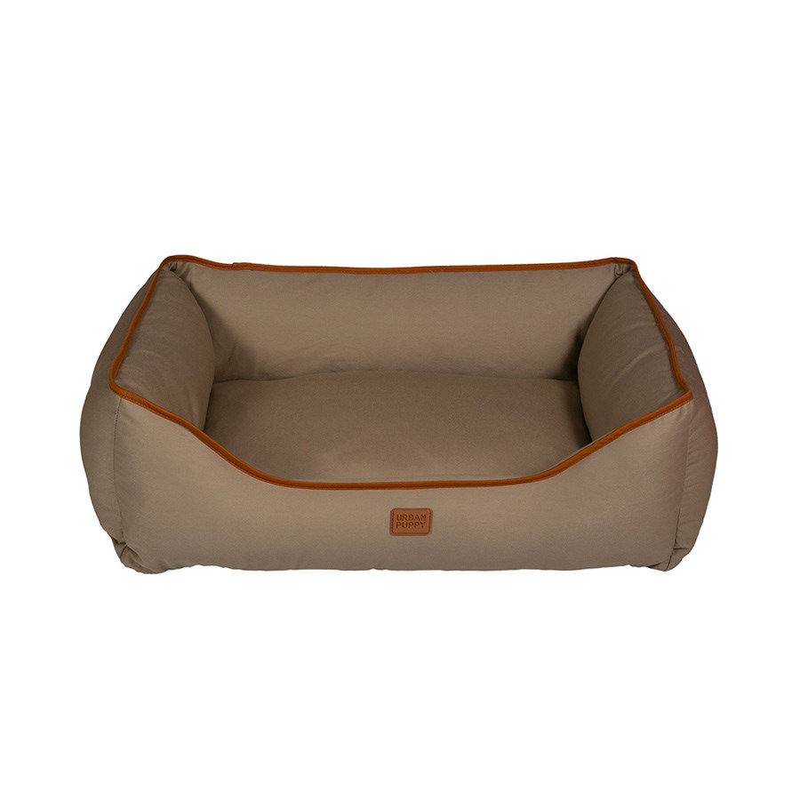 Cama Urban Puppy Retangular Confort Sarja Lisa Caqui para Cães e Gatos
