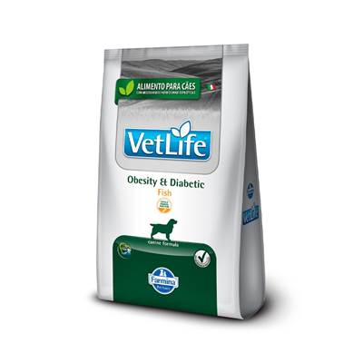 Ração Vet Life Natural Obesity & Diabetic Fish para Cães Adultos 10,1kg