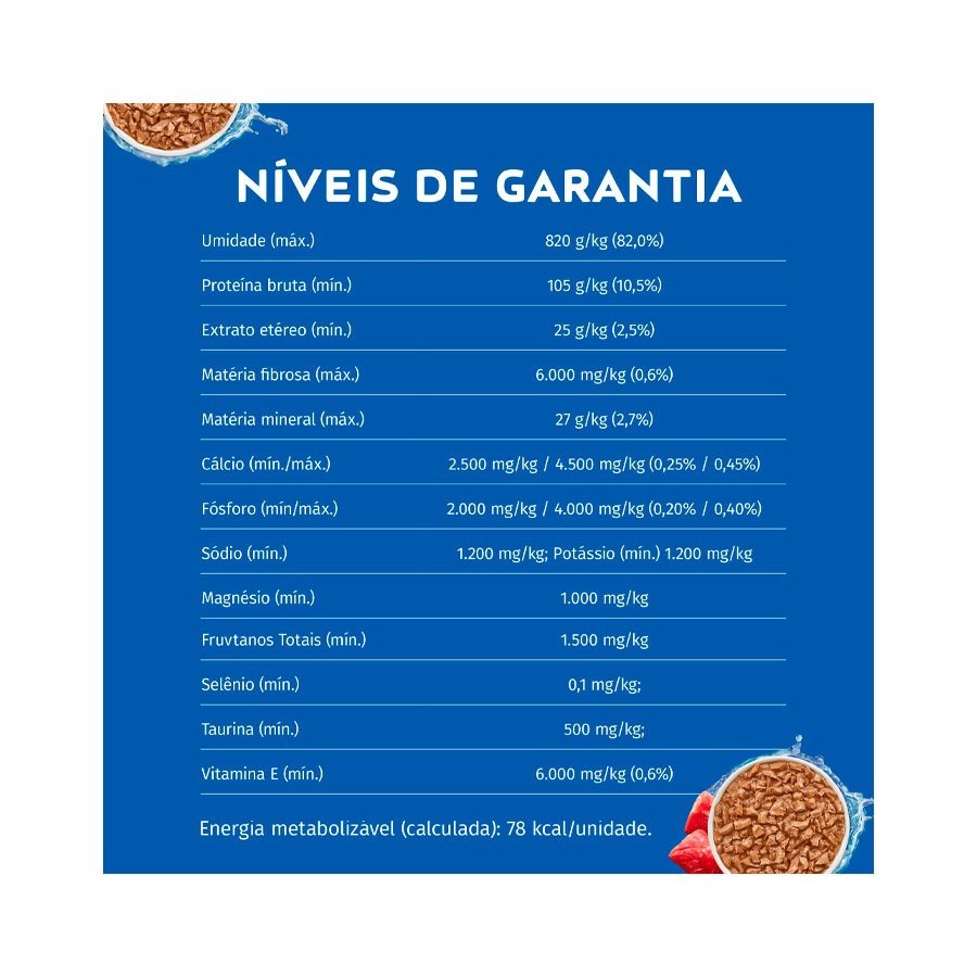 Ração Cat Chow Sachê para Gatos Adultos sabor Carne ao Molho