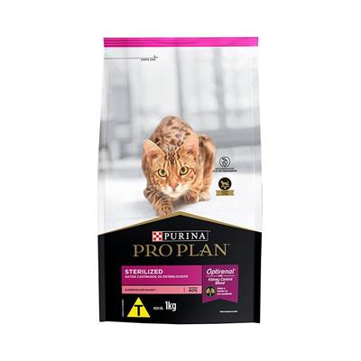 Ração Pro Plan Sterilised para Gatos Adultos Castrados sabor Salmão 1kg