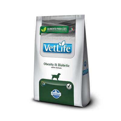 Ração Vet Life Natural Obesity & Diabetic para Cães Adultos 2kg