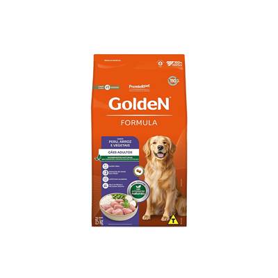 Ração Golden Fórmula para Cães Adultos sabor Peru e Arroz 15kg