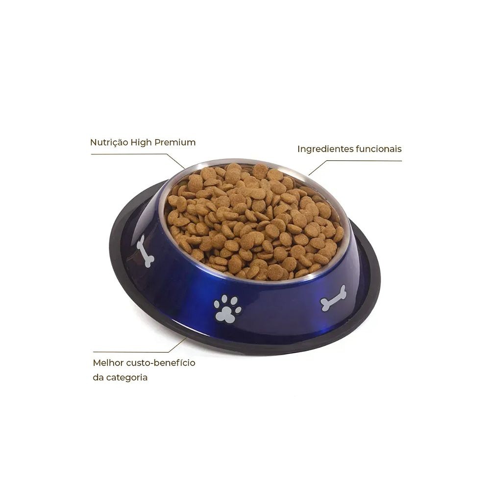 Ração Joy High Premium Cães Adultos Raças Médias e Grandes Frango e Carne 