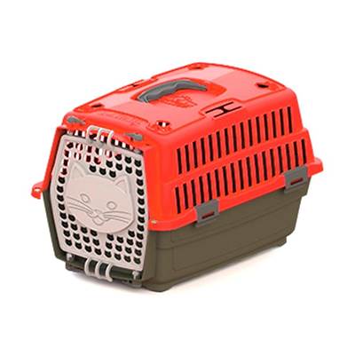 Caixa de Transporte Pet Injet Love Travel Vermelha Tamanho U