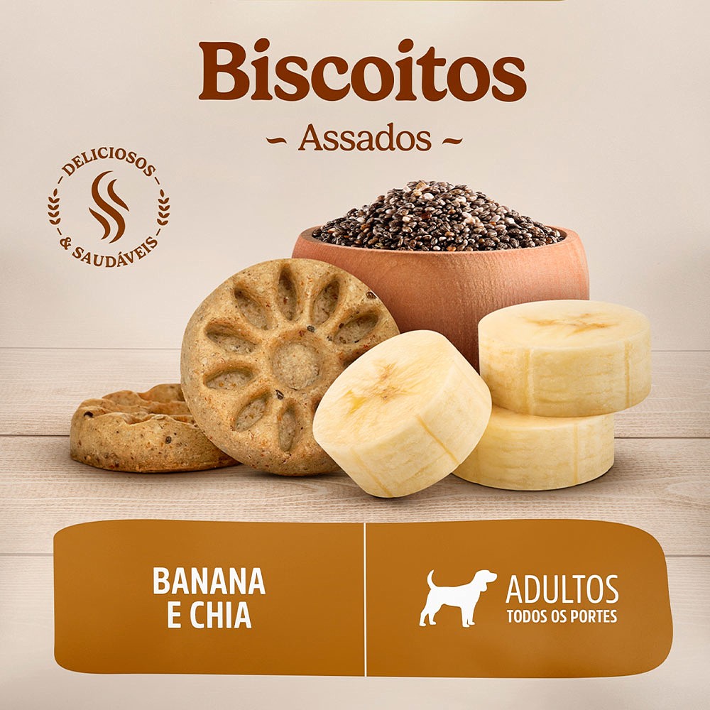 Biscoito Special Dog Ultralife para Cães Adultos Sabor Banana e Chia