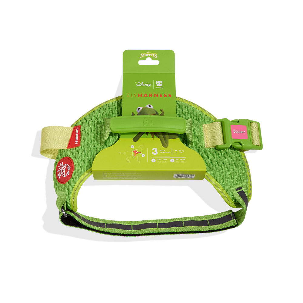 Peitoral para Cachorros FlyHarness Kermit 
