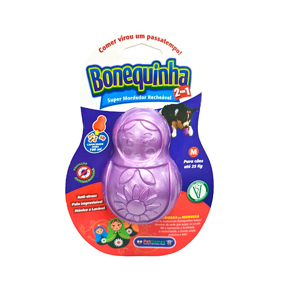 Brinquedo Pet Games Bonequinha Lilás para Cães