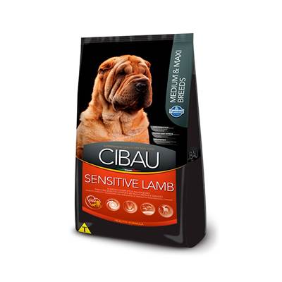 Ração Cibau Lamb Medium & Maxi Sensitive para Cães Adultos de Raças Médias e Grandes 12kg
