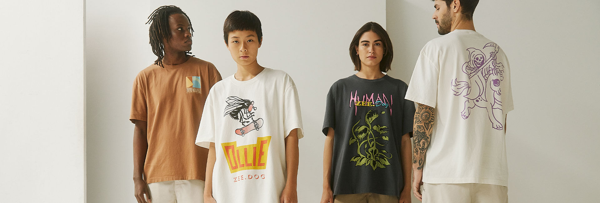 T-Shirt Wide Death Pony Branco | Lifestyle Images