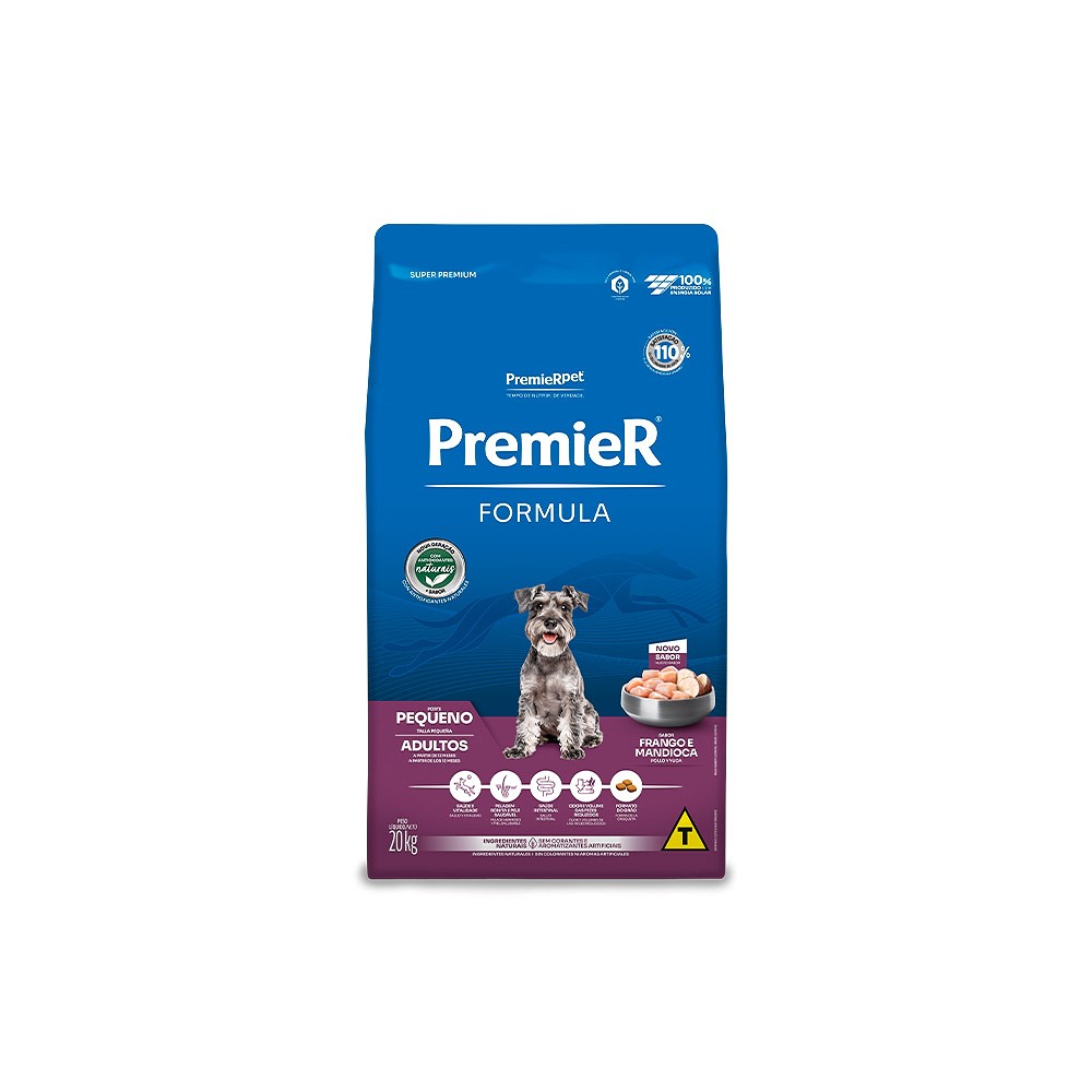 Ração Premier Fórmula para Cães Adultos Raças Pequenas sabor Frango