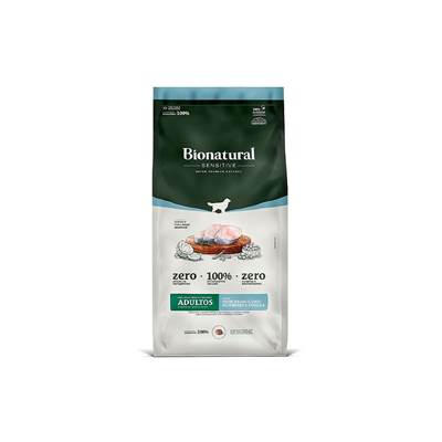 Ração Bionatural Sensitive para Cães Adultos de Raças Médias e Grandes Sabor Peixe Branco, Coco, Blueberry e Ervilha