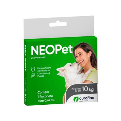 Antipulgas e Carrapatos Neopet Ourofino para Cães até 10kg - 0,67ml 1 flaconete
