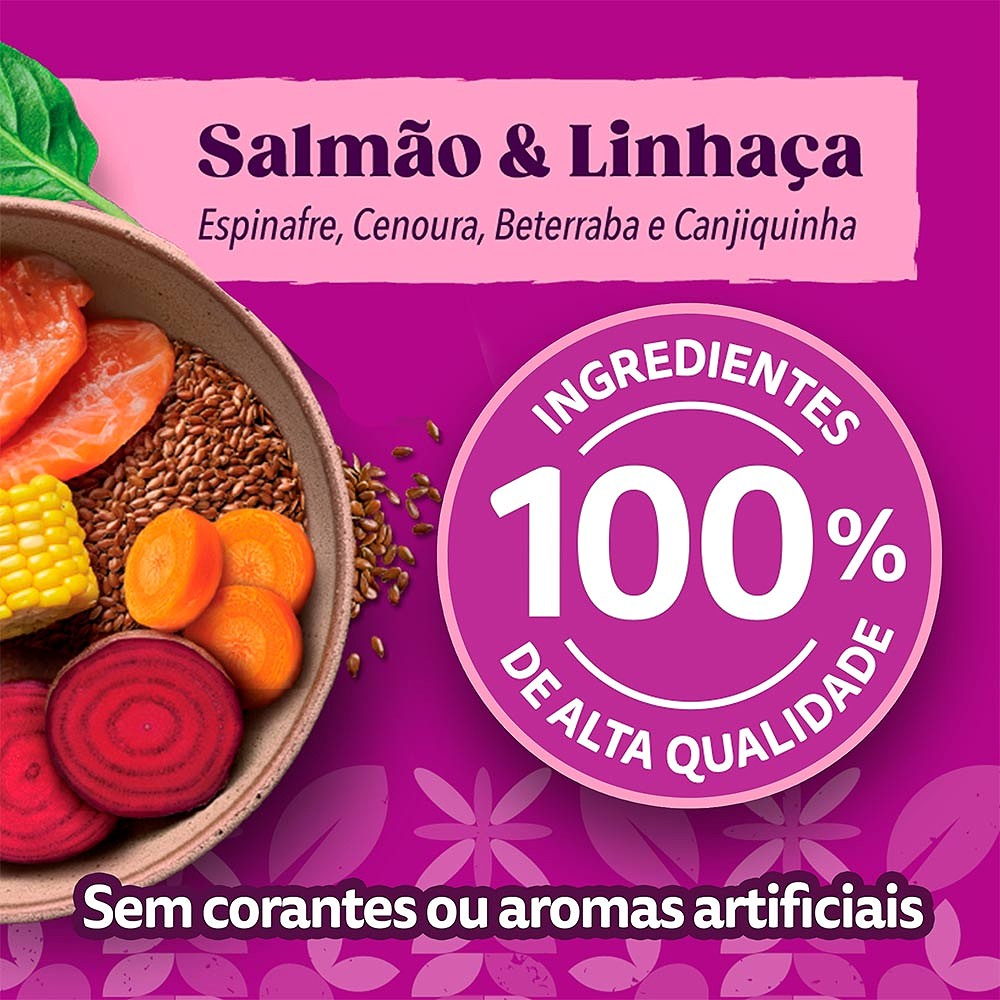 Ração Whiskas Superfoods para Gatos Adultos sabor Salmão e Linhaça