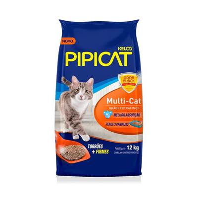 Areia Sanitária Pipicat Multi-Cat 4kg