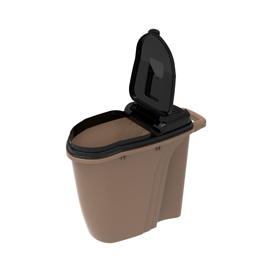 Porta Ração Plast Pet Home Dispenser Gold Preto