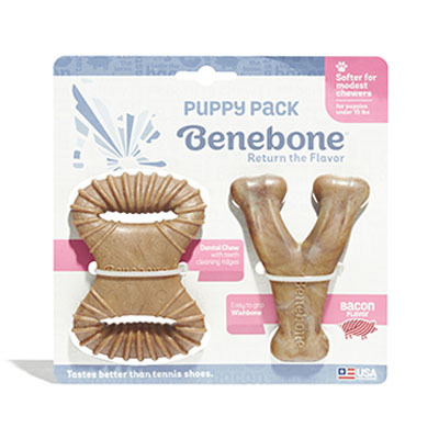 Brinquedo Benebone Puppy Pack sabor Bacon para Cães PP