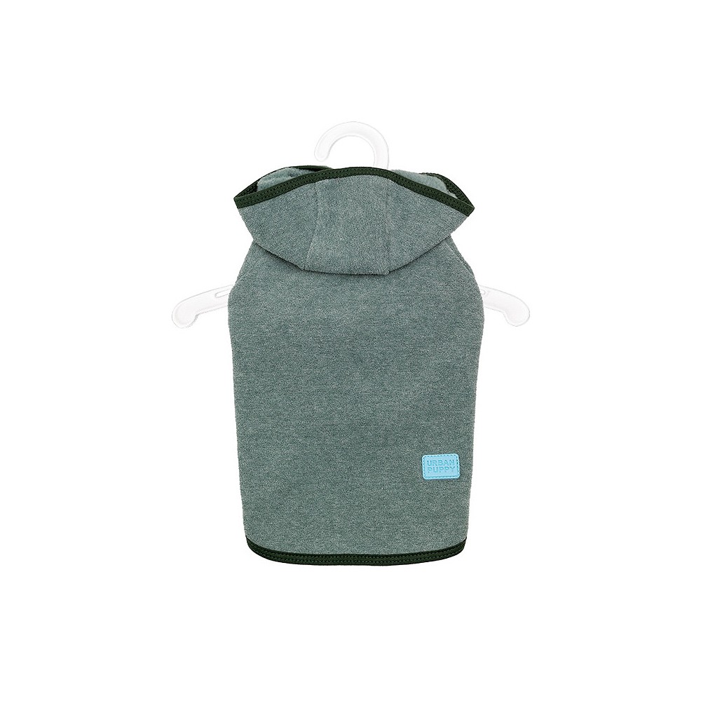Casaco Urban Puppy Com Capuz Fleece Glace Verde para Cães e Gatos
