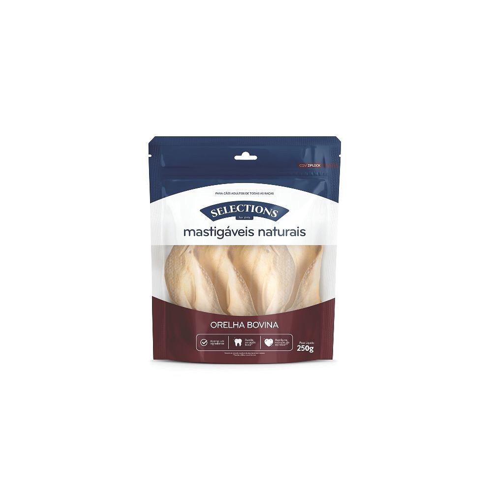 Orelha Bovina Pouch Selections for Pets para Cães