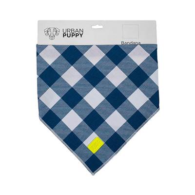 Bandana Urban Puppy Xadrez Azul para Cães M