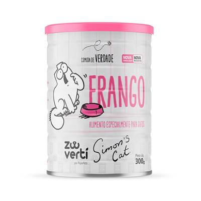 Alimento Natural Zooverti Simon's Cat para Gatos Sabor Frango 300g