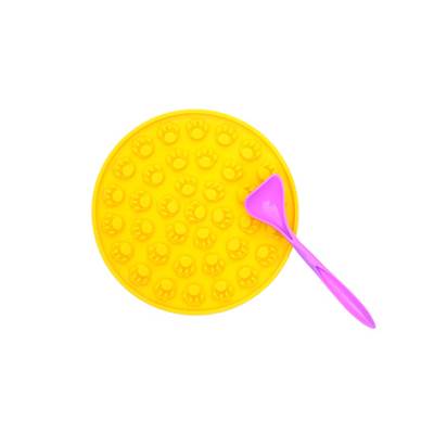 Brinquedo e Comedouro Amicus Lamb Lamb Circulo Amarelo para Cães e Gatos