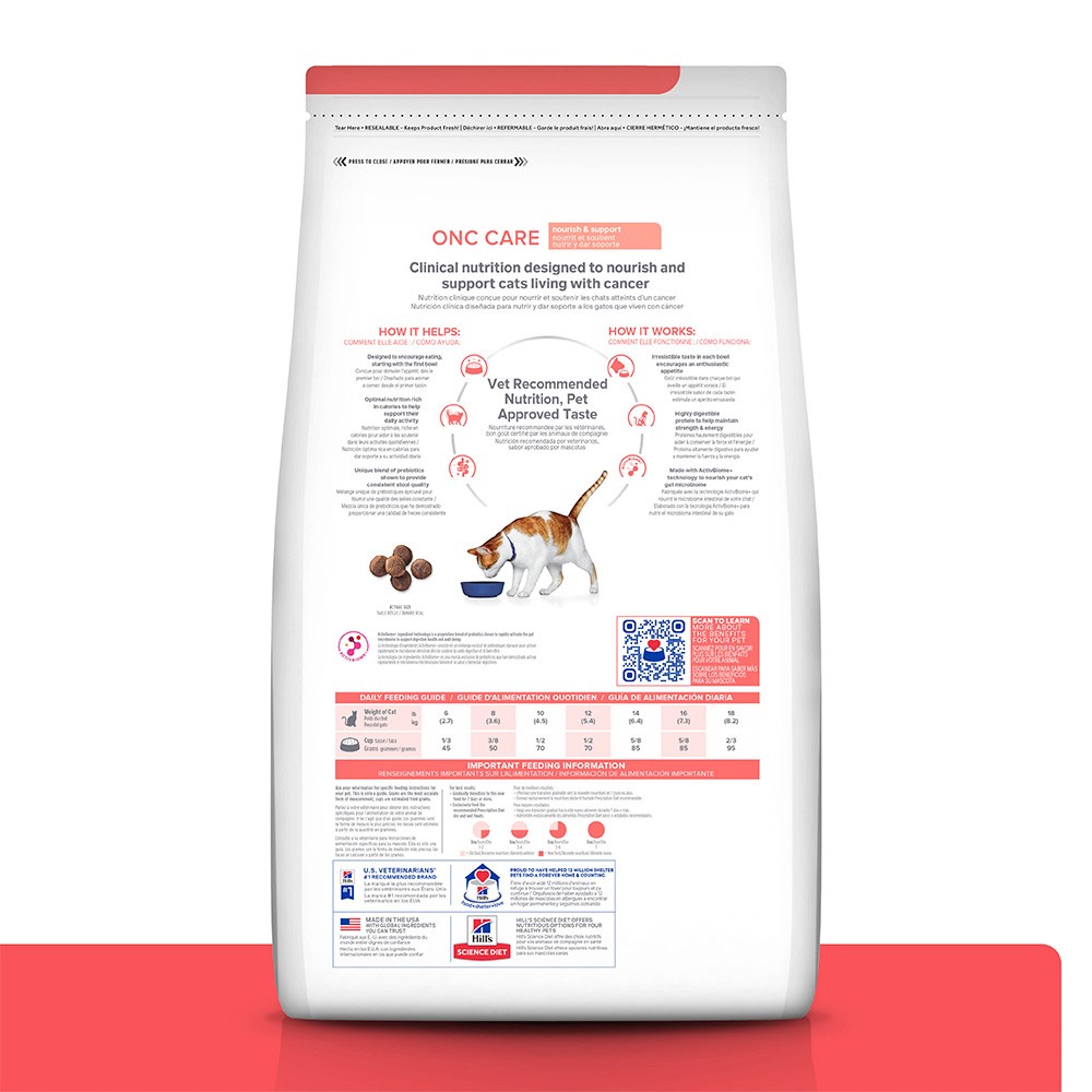 Ração Hill's Prescription Diet ONC Care Cuidado Oncológico para Gatos