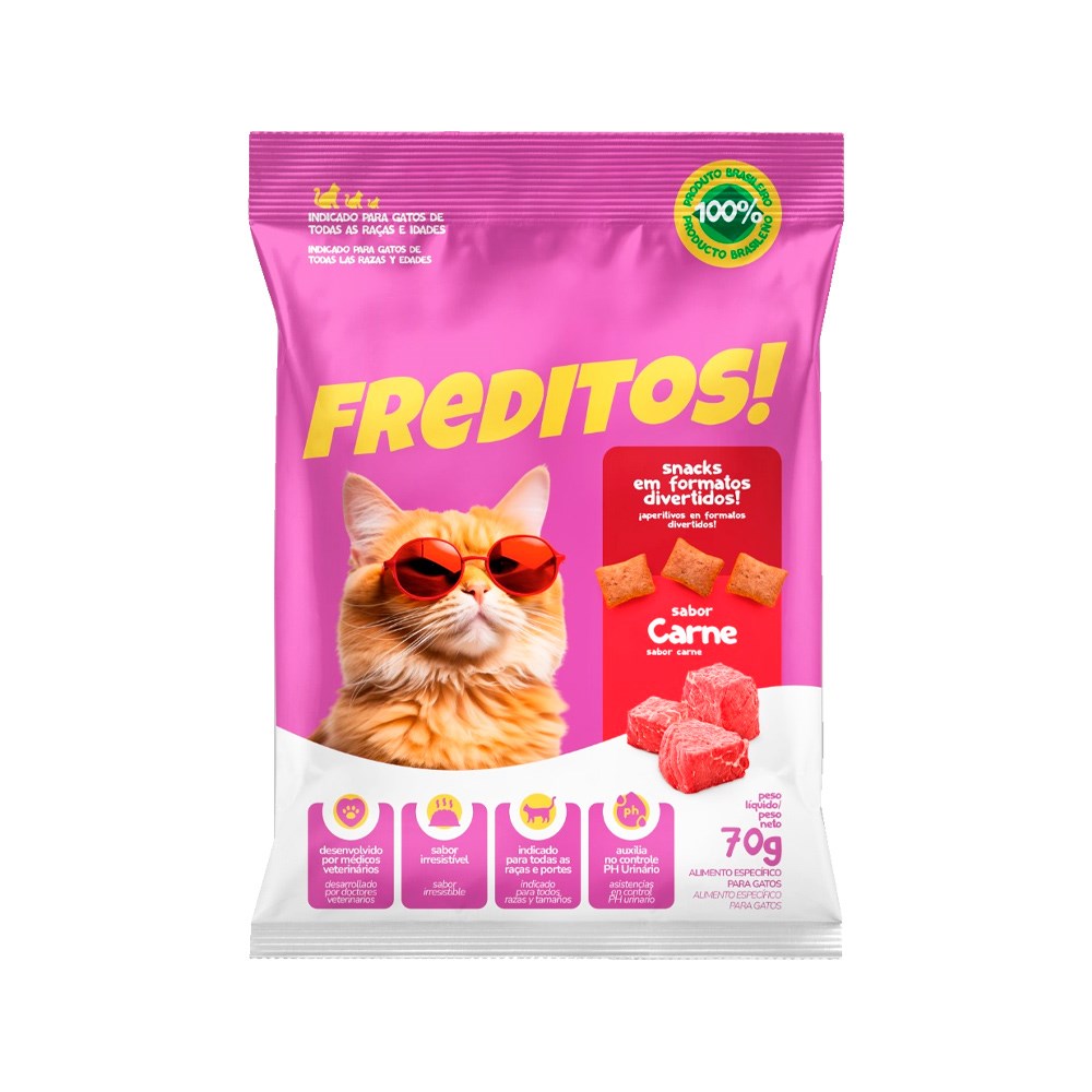 Petisco Freditos para Gatos sabor Carne