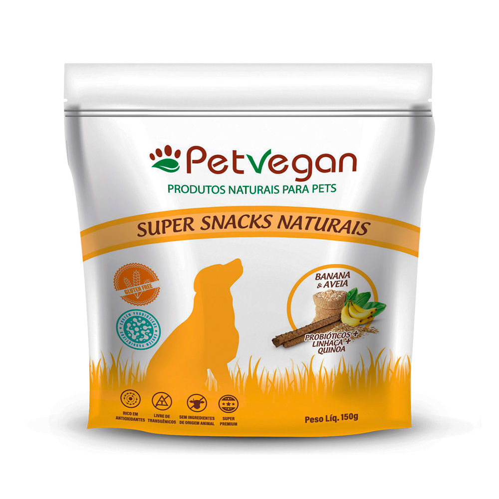 Snack PetVegan para Cães Sabor Banana e Aveia