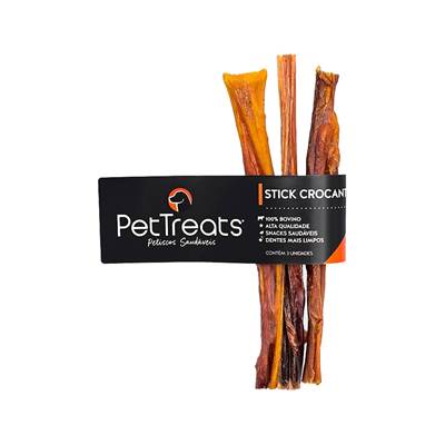 Petisco PetTreats Stick Crocante para Cães 3 unidades