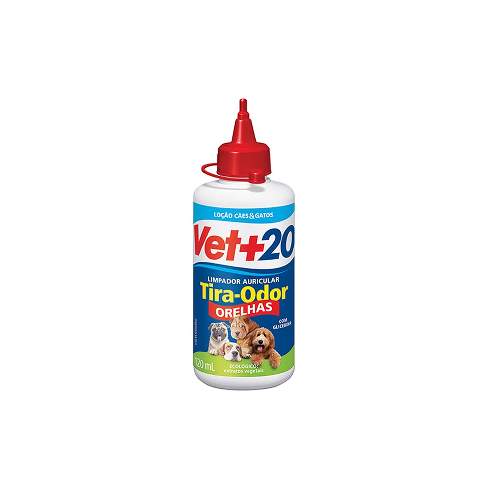 Limpa Orelhas Pet Vet+20 para Cães e Gatos