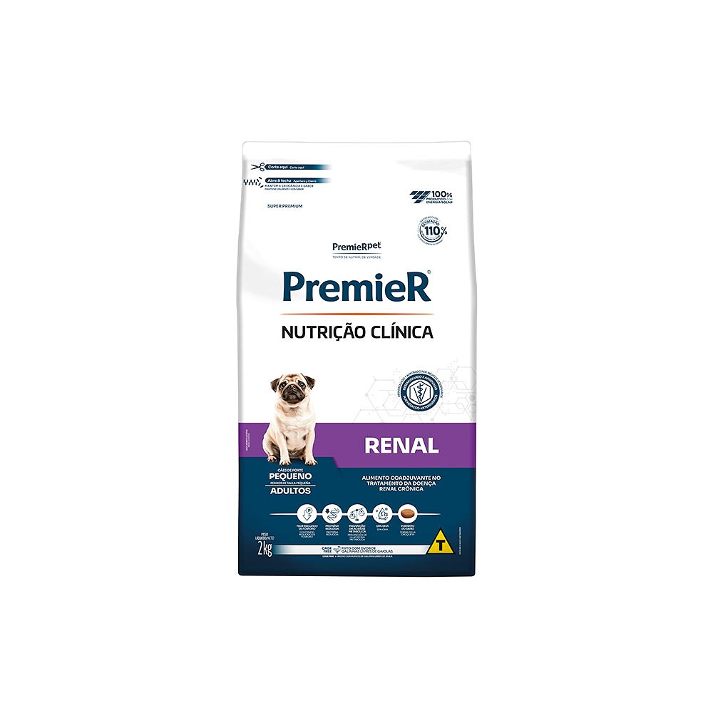Ração Premier Nutrição Clínica Renal para Cães Adultos de Porte Pequeno