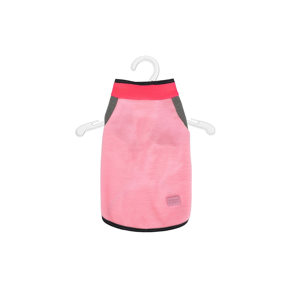 Casaco Urban Fleece com Gola Rosa para Cães e Gatos
