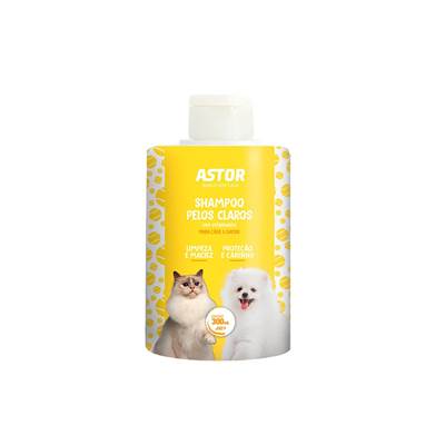 Shampoo Pelos Claros Astor para Cães e Gatos 300ml